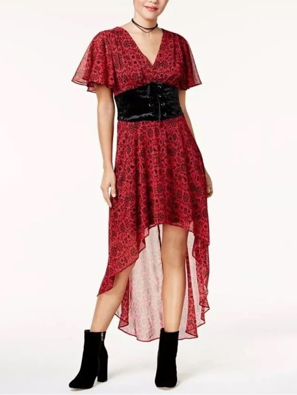 Snow White High Low Corset Dress